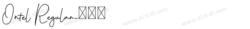 Ontel Regular字体转换